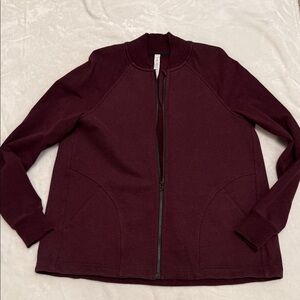 Lululemon Athletica Burgundy Bomber Jacket